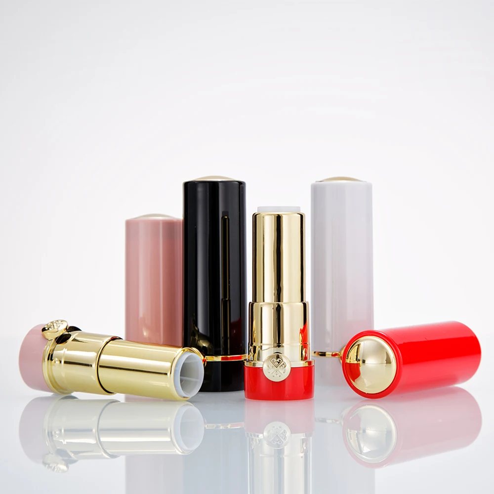 

12.1mm Round Buckle with Flowers Lipstick Tube, Lip Balm Tube Eco Friendly