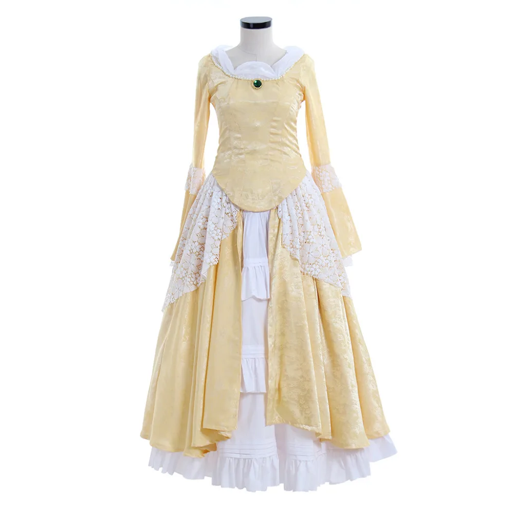 

Medieval Dress Cosplay Long Sleeves Lace Medieval Renaissance Gothic Lolita Dress Wedding Dress Ball Gown Halloween Costume