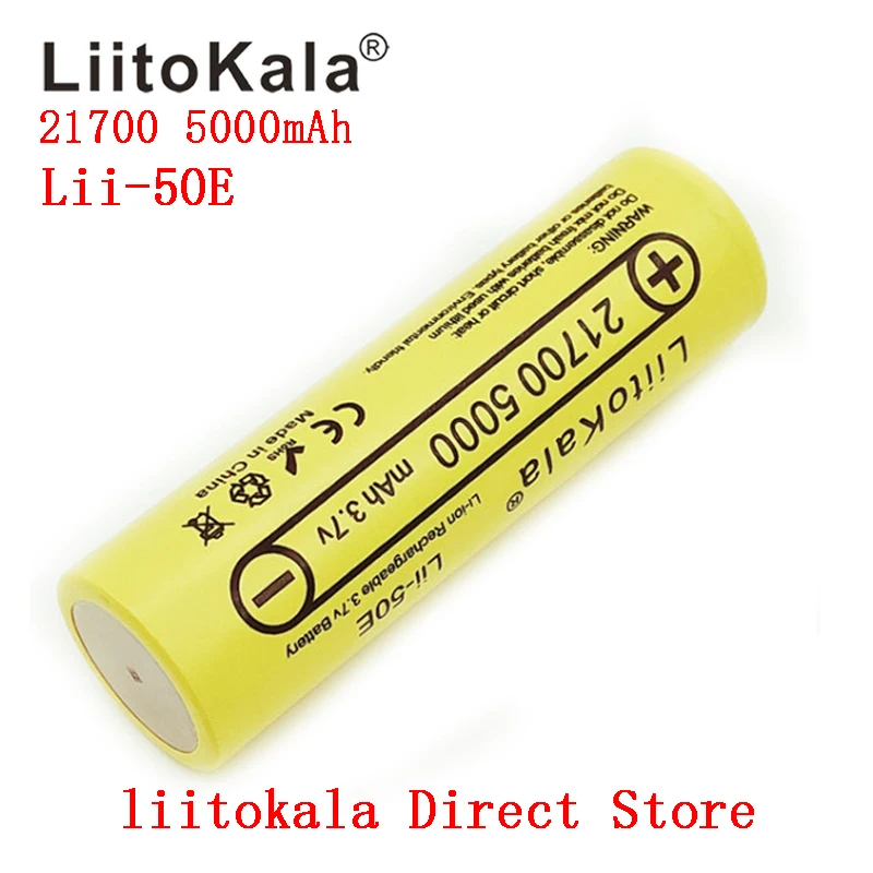 Imagem -04 - Bateria Liitokala-li-ion Bateria de Energia Bateria E-tools Descarregador 3.7v 35a 21700 4800 5000ma 105 Pcs