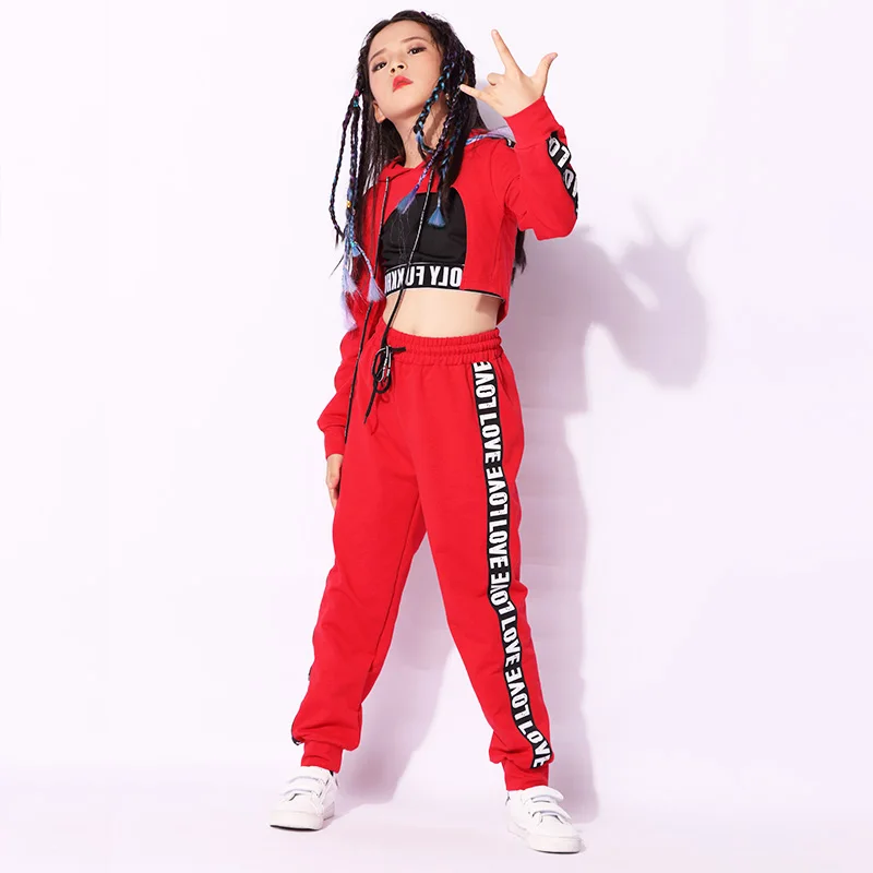 New High Quality 2019 Children's Costumes Girls Hip-hop Street Dance Clothes Jazz Dance Performance Clothing Paragraph