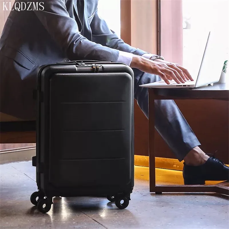 KLQDZMS 20inch Men Travel Bags Women Cabin Suitcase Wheels 24inch Business Boarding Business Trip Rolling Luggage Spinner