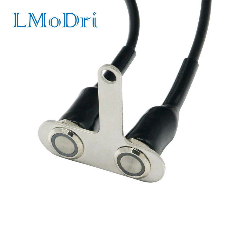 LMoDri LED Motorcycle Stainless Steel Switch ON-OFF Handlebar Adjustable Mount Waterproof Switches Button DC12V Fog Light