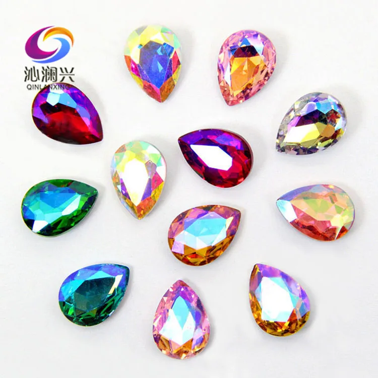 

Factory sales Super flash DR shape High quality Glass crystal 3D nail art stone,pointback Rhinstones Diy/Clothing accessories