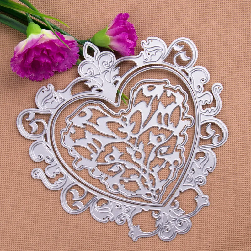 

DIY Heart-Shaped Design Cutting Dies Stencils Embossing Card for Scrapbooking Card album Decorative Metal Crafts