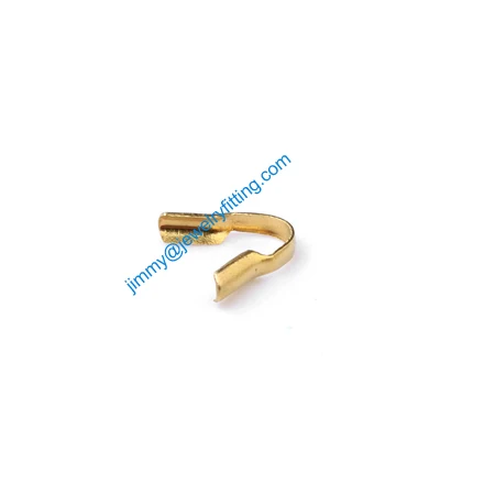 2013 jewelry findings Base metal foldover crimps Chain end caps for welding die struck shipping free