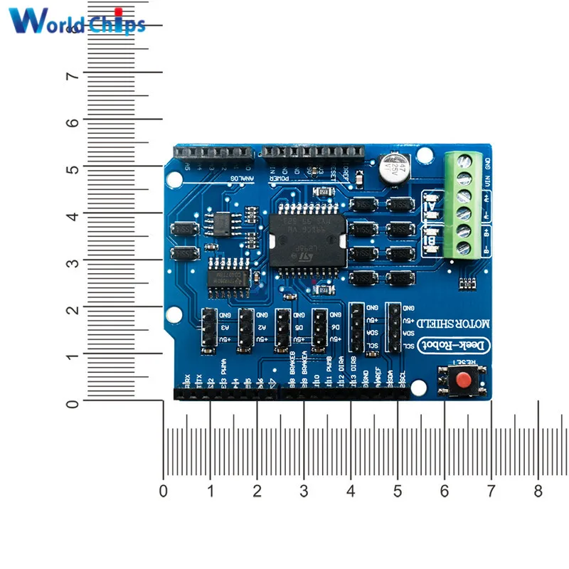 L298P L298 Shield R3 DC Motor Driver Módulo de placa estriada 2A Dual Full Bridge h-bridge 2 Way para Arduino Relay 5V 12V