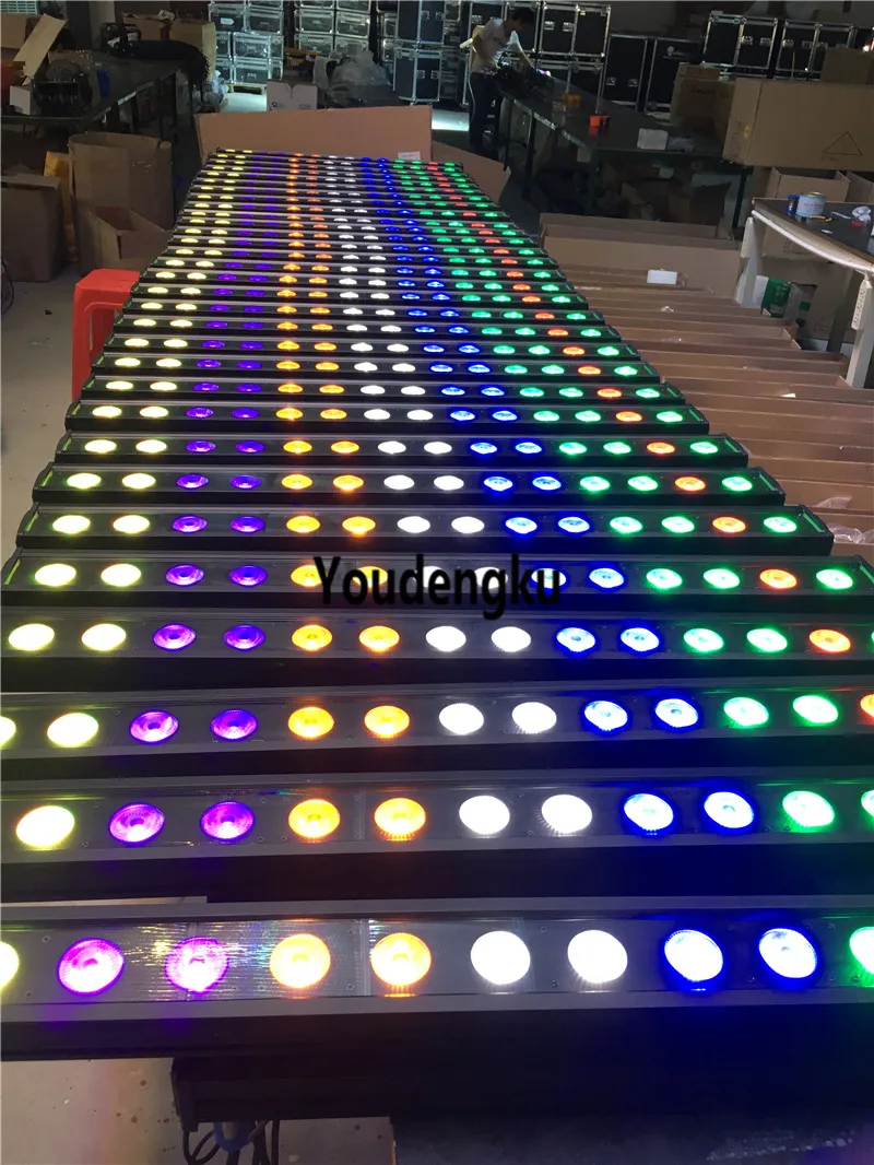 6 pcs 14 lens cob led wall washer 30W 3in1 rgb waterproof led dmx 512 wall washer cob waterproof ip65 led pixel rgb bar light