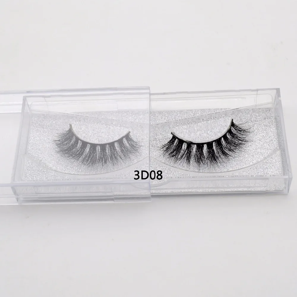 Visofree Eyelashes Mink Wispy Natural 100% Handmade False Lashes Thick Long Real Mink Cruelty Free Reusable 3D Mink lashes 3D08