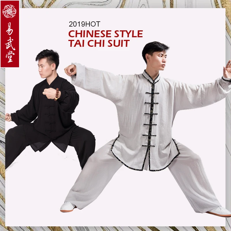 

Yiwutang Chinese martial arts wu shu suit and tai chi clothing or kung fu uniform for men and women spring, summer and autumn