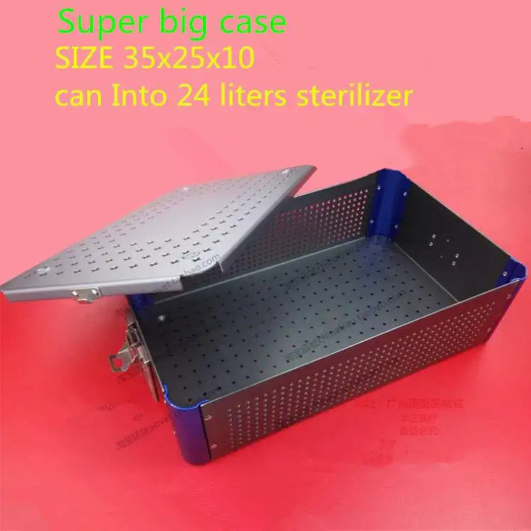 

Orthopedic surgical instrument Aluminum alloy steam sterilization box porous high temperature autoclave tray tool Disinfection