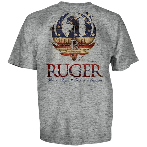 RUGER FIREARMS METAL T shirt Men STURM RUGER & CO American Heather Gray Firearms casual gift tee USA Size