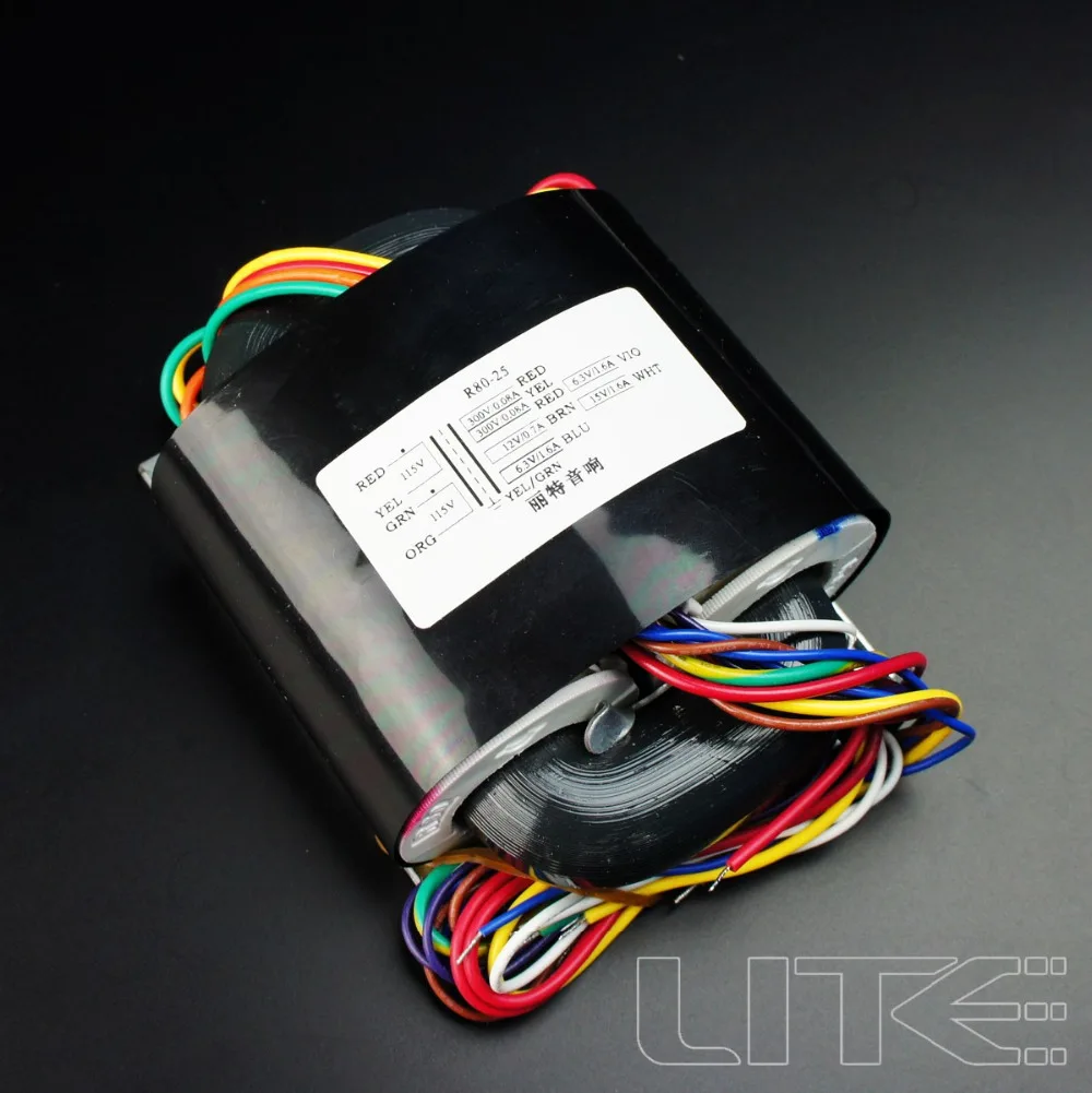 LITE high-end R80-04 115V/230V 100W (100VA) R-Core Transformer for preamp/DAC/headphone