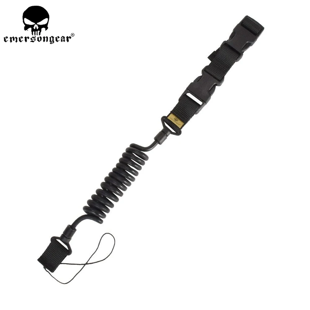 EMERSONGEAR Tactical Elastic Short Gun Sling Pistol Airsoft Paintball Shooting Hunting Accessory Black EM8269