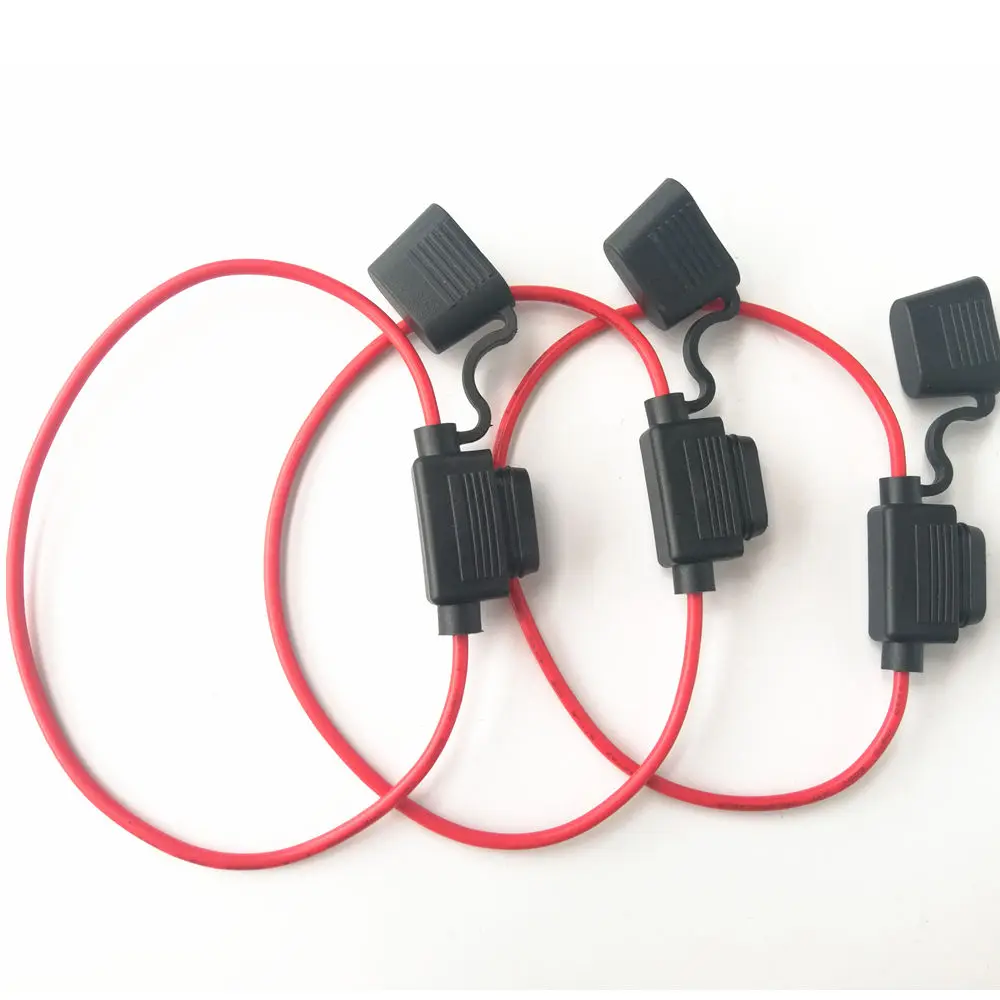 3PCS/lot Waterproof Automotive Medium Blade Inline Fuse Holder with 12V Small Fuse Harness Box and 16AWG Wire Cable 12V 32V