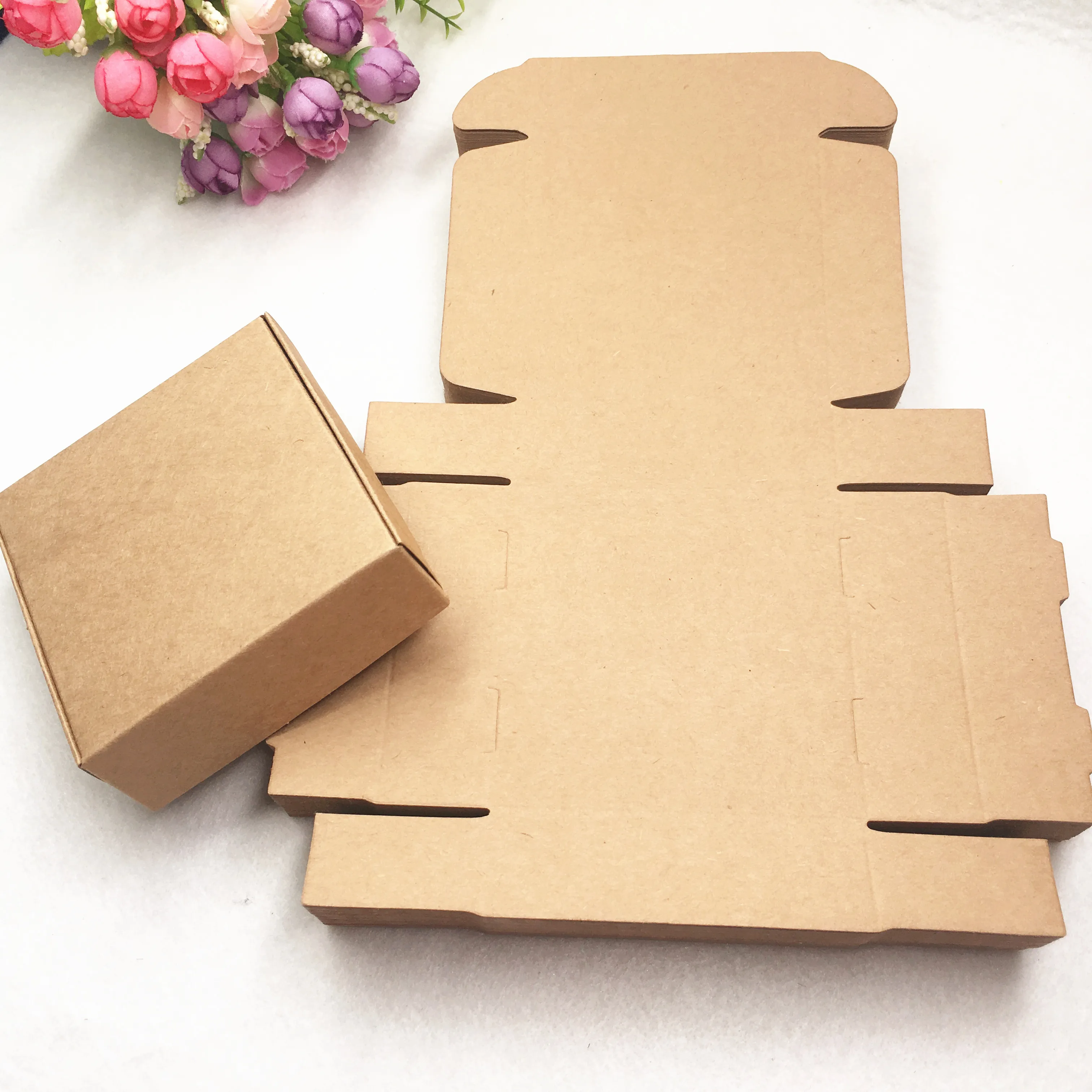 20pcs/lot 9 size Kraft Aircraft gift Packaging Box 3 color Choose Jewelry Accessories Storage Box for Handmade Soap Craft