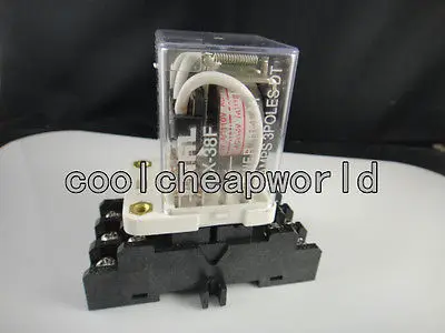 

JQX-38F AC 110V 40A 11 Pin 3PDT Coil Power Relay With Socket