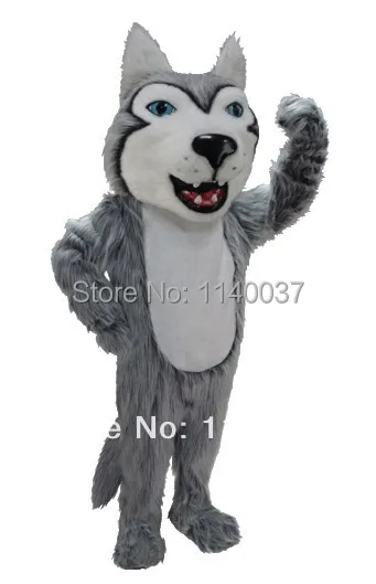 

mascot Big Head Grey Husky Mascot Costume Cartoon Character carnival costume fancy Costume party
