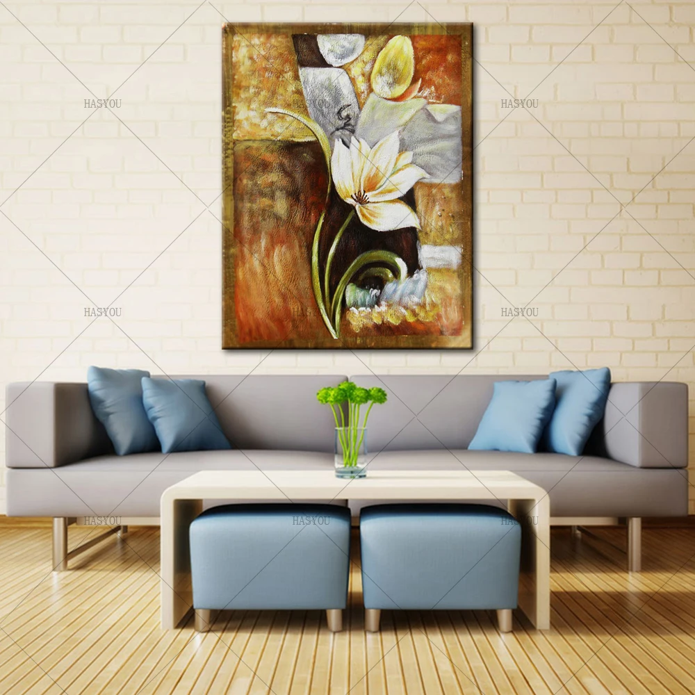 

New handmade Modern Canvas on Oil Painting Palette Abstract Tree Flowers Paintings Home living room Decor Wall Art
