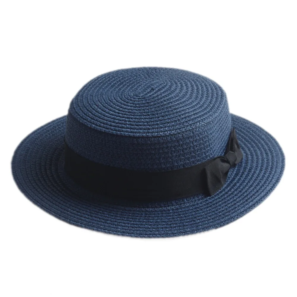 Mistdawn Fashion Wanita Pria Musim Panas Straw Boater Hat Boonie Topi Pantai Sunhat Topi Bowler