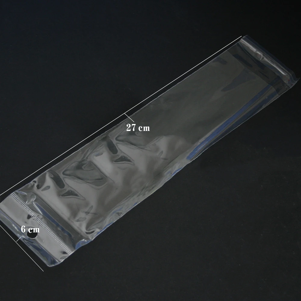 200pcs Clear Resealable Cellophane/BOPP/Poly PVC Bags 6*27cm Transparent Opp Bag Packing Plastic Bags Self Adhesive Seal