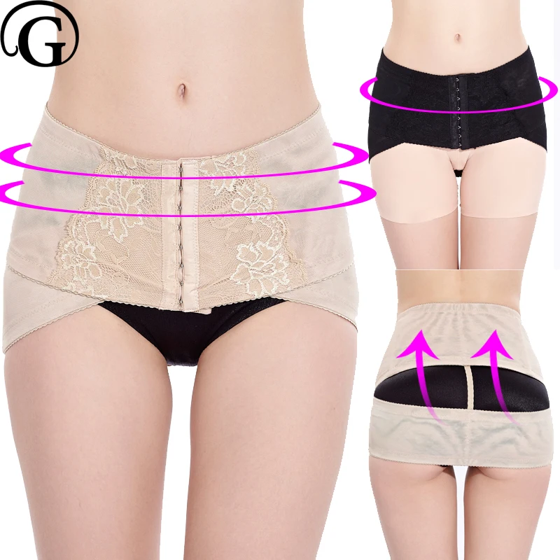 Women Shaper Pelvis Butt Lifter Slimming Waist Girdle Underwear Lace Back Band