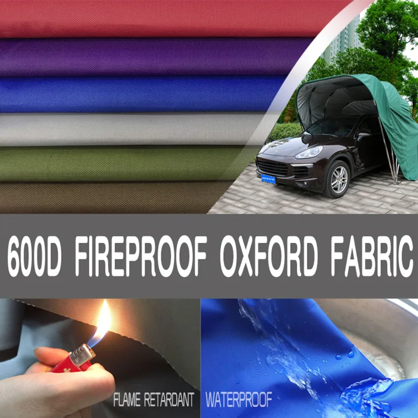 100*160cm 600D Waterproof Cloth /Silver Sunscreen Fabric /Flame Retardant Oxford Fabric Diy Outdoor Fold The Garage Tent Fabric