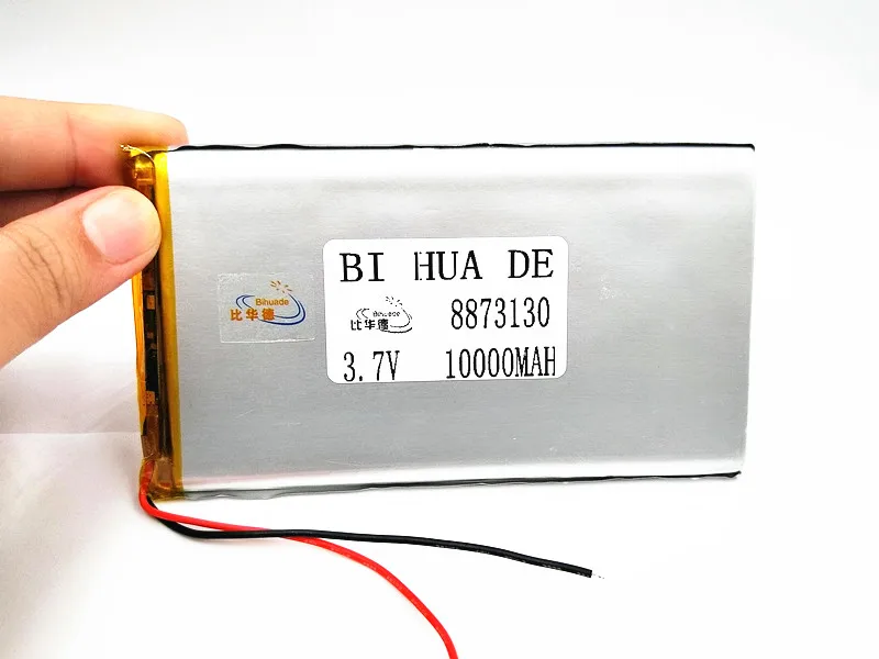 1/2/4Pcs rechargeable lipo battery cell 3.7 V 8873130 10000 mah tablet lithium polymer battery For Tablet DVD GPS Electric Toys