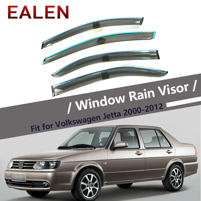 EALEN For Volkswagen VW Jetta 2000-2011 Styling ABS Vent Sun Deflectors Guard Accessories 4Pcs/1Set Smoke Window Rain Visor