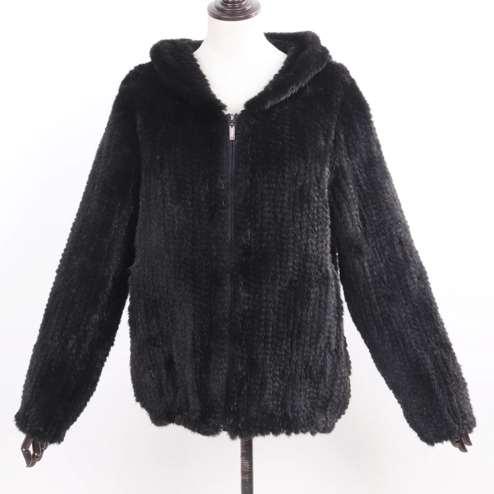 Imagem -02 - Inverno Feminino Real Pele de Vison Cabolsa com Capuz Senhora Moda Quente Genuíno Vison Cabolsa de Pele Natural Qualidade Real Pele de Vison Outerwear