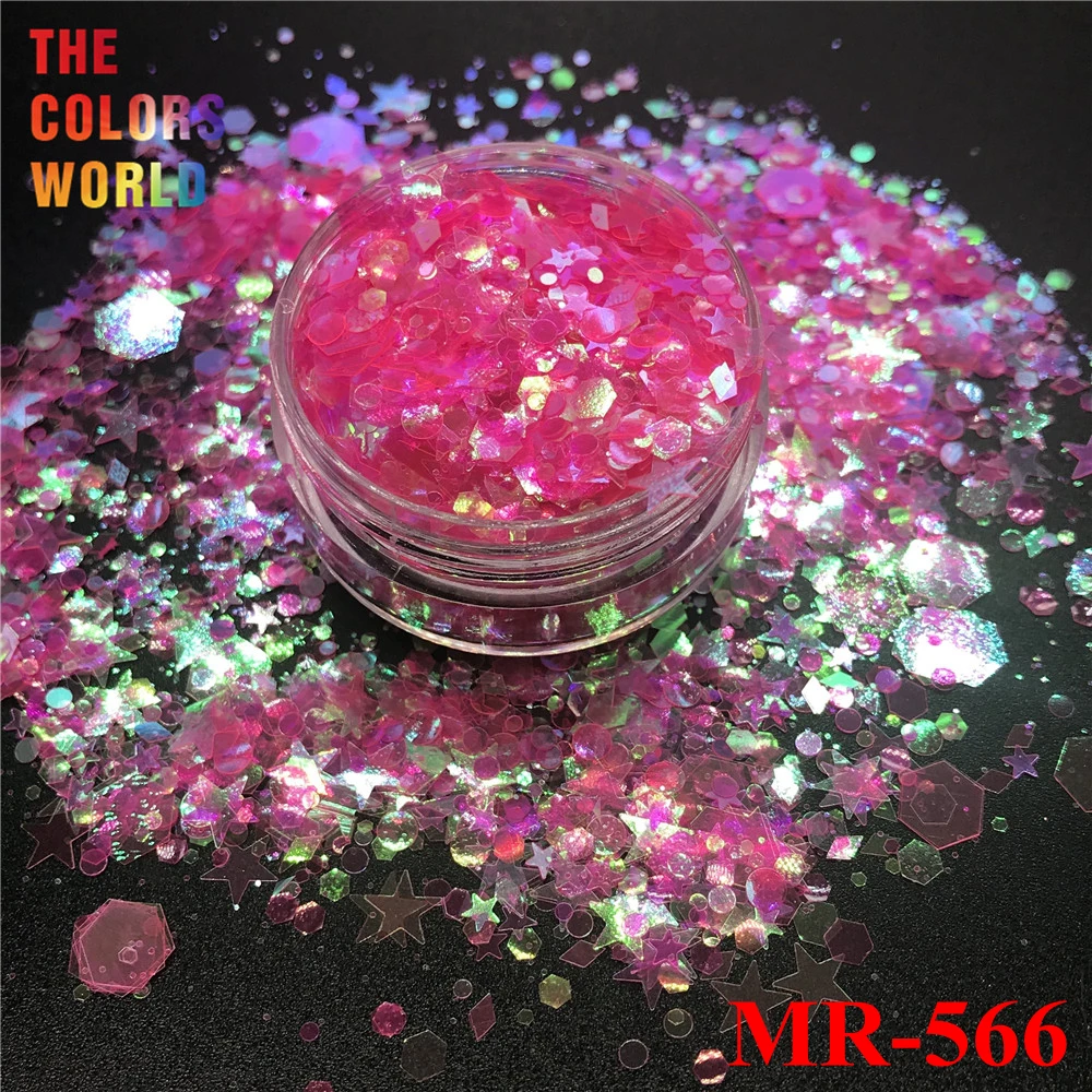 TCT-169 Mix Shape Mix Size Rainbow Nail Glitter Nail Art DIY Decoration BodyArt Decoration Makeup FacePainting Manual Art DIY