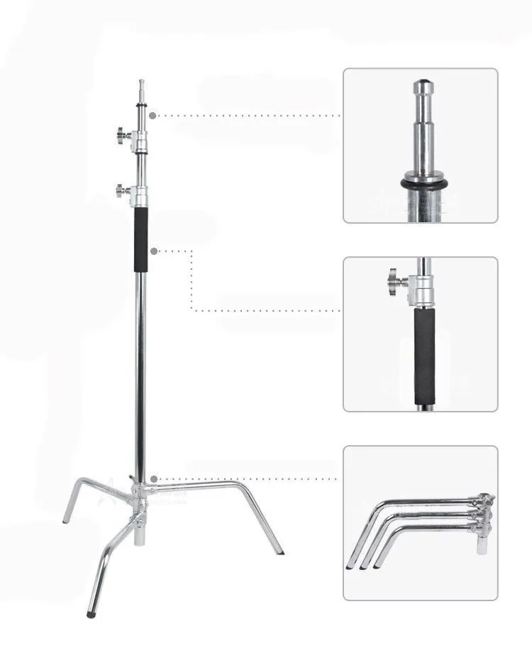 Hot Sale Direct Selling 2sets*3.3m Studio Centry C Stand Detachable Light C-stand +gobo Arm+line Resizer