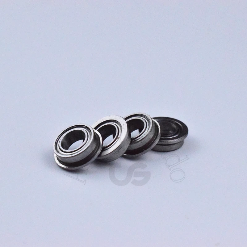 Flange Bearings 10pcs MF74ZZ 4*7(8.2)*2.5(mm) chrome steel Metal Sealed High speed Mechanical equipment parts