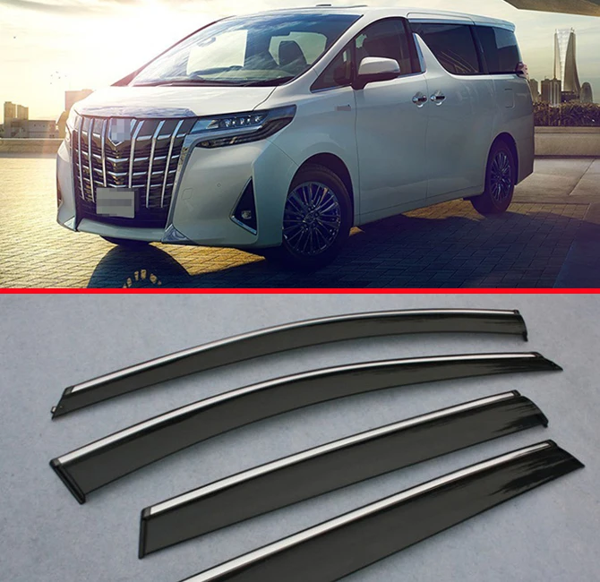 

Window Wind Deflector Visor Rain/Sun Guard Vent For Toyota Alphard Vellfire AH30 2016 2017 2018 2019 2020 Car Accessories