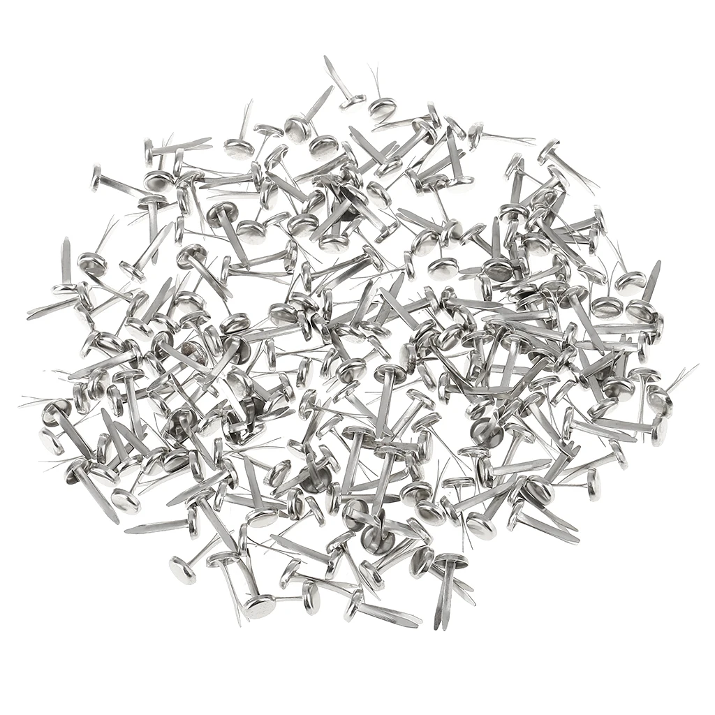 200 Pieces Multi-functional Split Pins Brads Silver Brads Paper Fasteners for Scrapbooking Stamping Embellishments Making