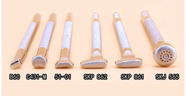 NEUE Leder Handwerk Arbeits Blumen Präge Muster Schnitzen DIY Gravur Werkzeuge Handgemachte Metall Stempel und Stanzformen Sets Stempel Werkzeug – Detail 3