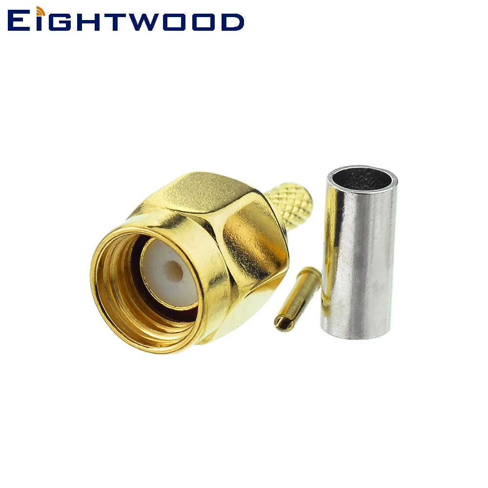 

Eightwood RP SMA Jack Male RF Coaxial Connector Adapter for RG316 LMR100 RG174 RG-188A RF Coaxial Cable Wifi Antenna Adapter