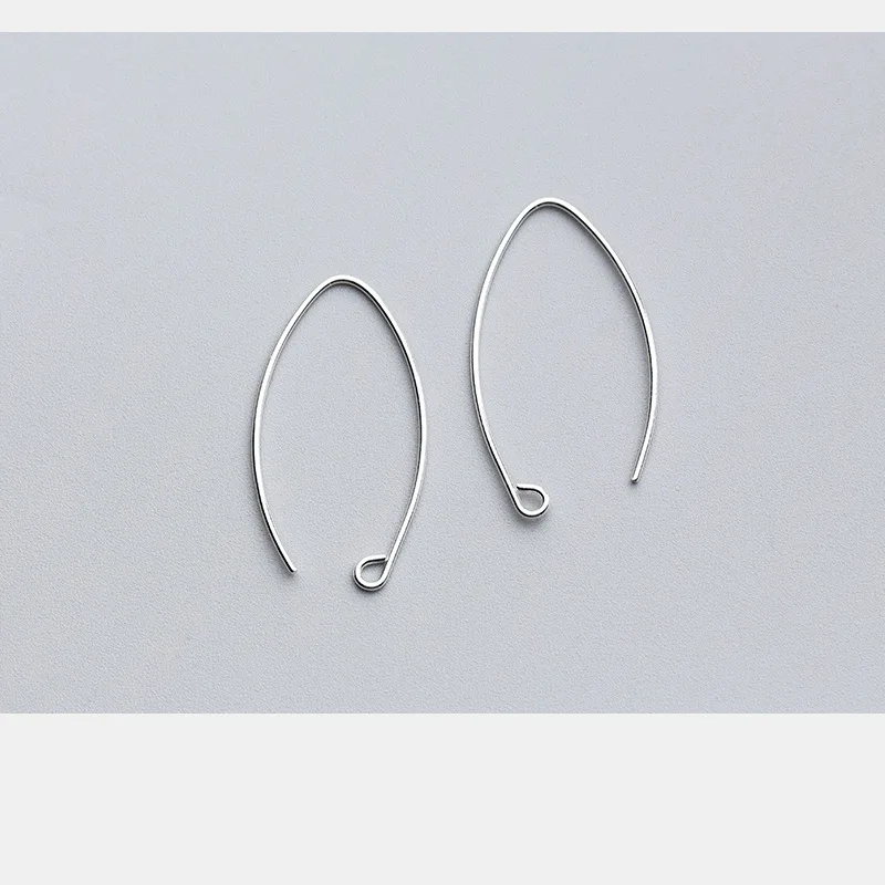 1pair 100% 925 Sterling Silver Earring Hooks 0.8mm Thickness Fashion Handmade Ear Wire Hook DIY Women Jewelry Making Findings