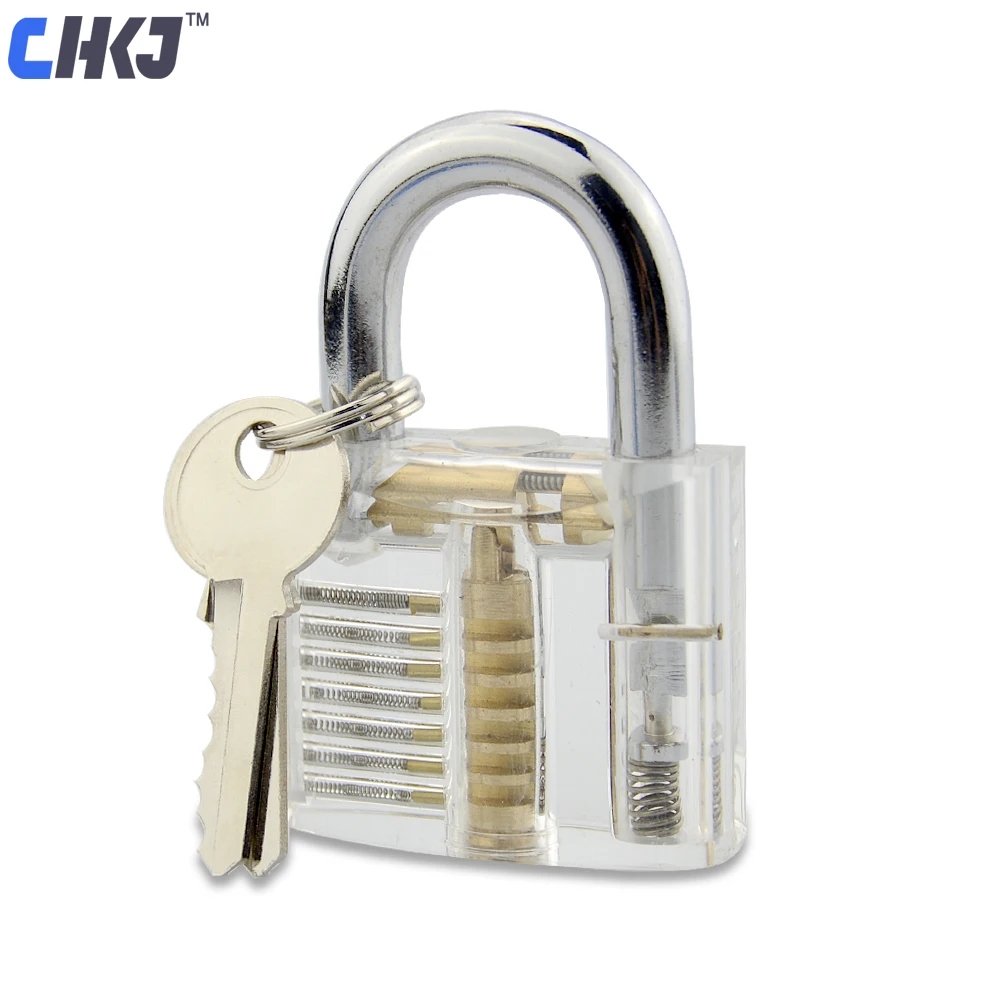 CHKJ Locksmith Transparent Lock Tool Visible Cutaway Mini Practice View Padlock Hasps Training Skill For Furniture Hardware