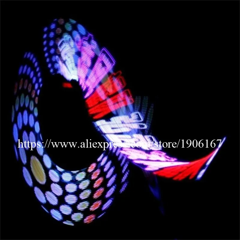 One pair 40 Pixels Poi Full-Color LED Stick Programmable Nunchuck Usb Graphic Poi Performances Show Wand DHL Free Shipping