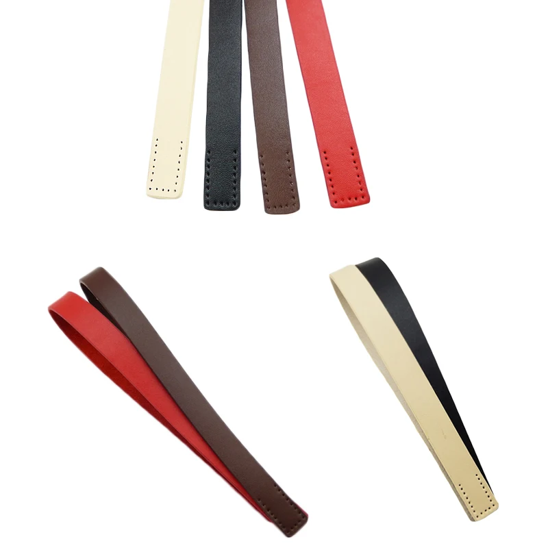 1Pair Genuine Leather 50 CM Handles Durable Shoulder Bags Detachable Belt Handle DIY Handmade Replacement Handbag Straps