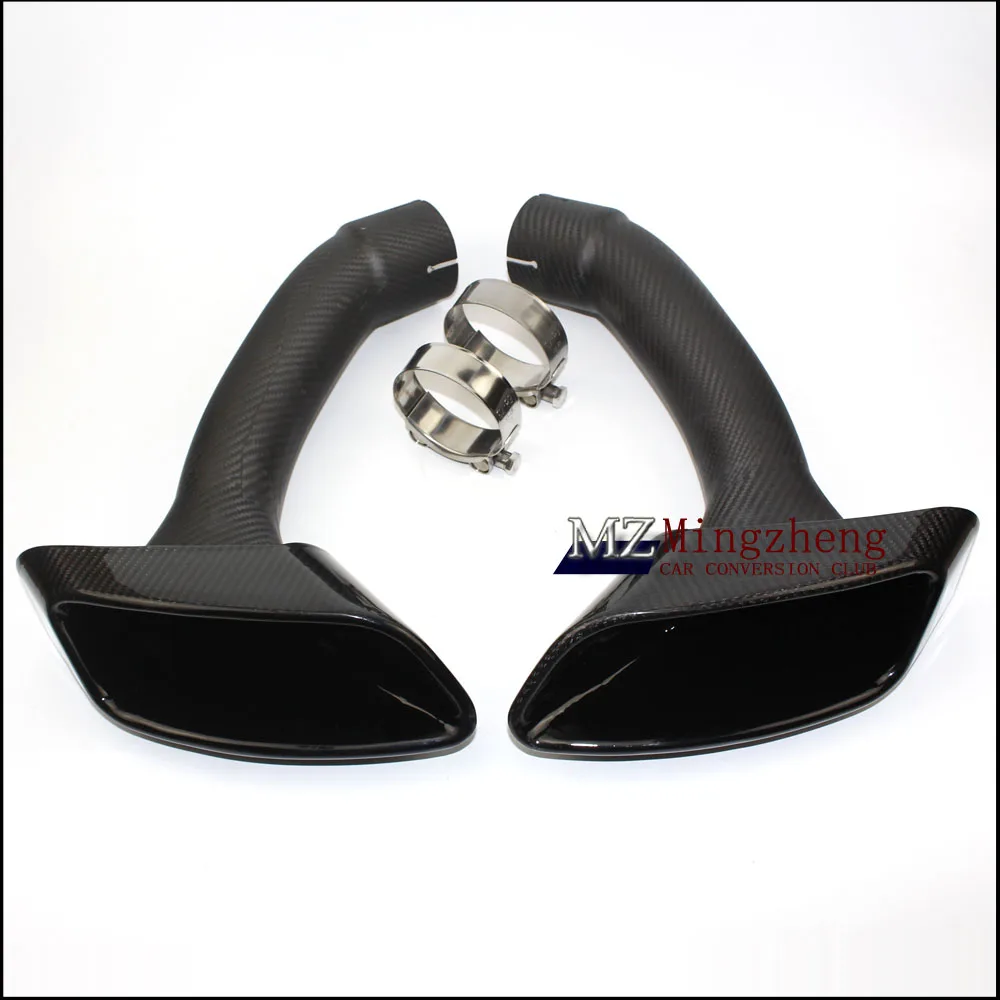 

Suitable for X6 exhaust pipe carbon fibre car exhaust muffler tip FOR BMW Car straight flange Glossy carbon fiber Tail pipes