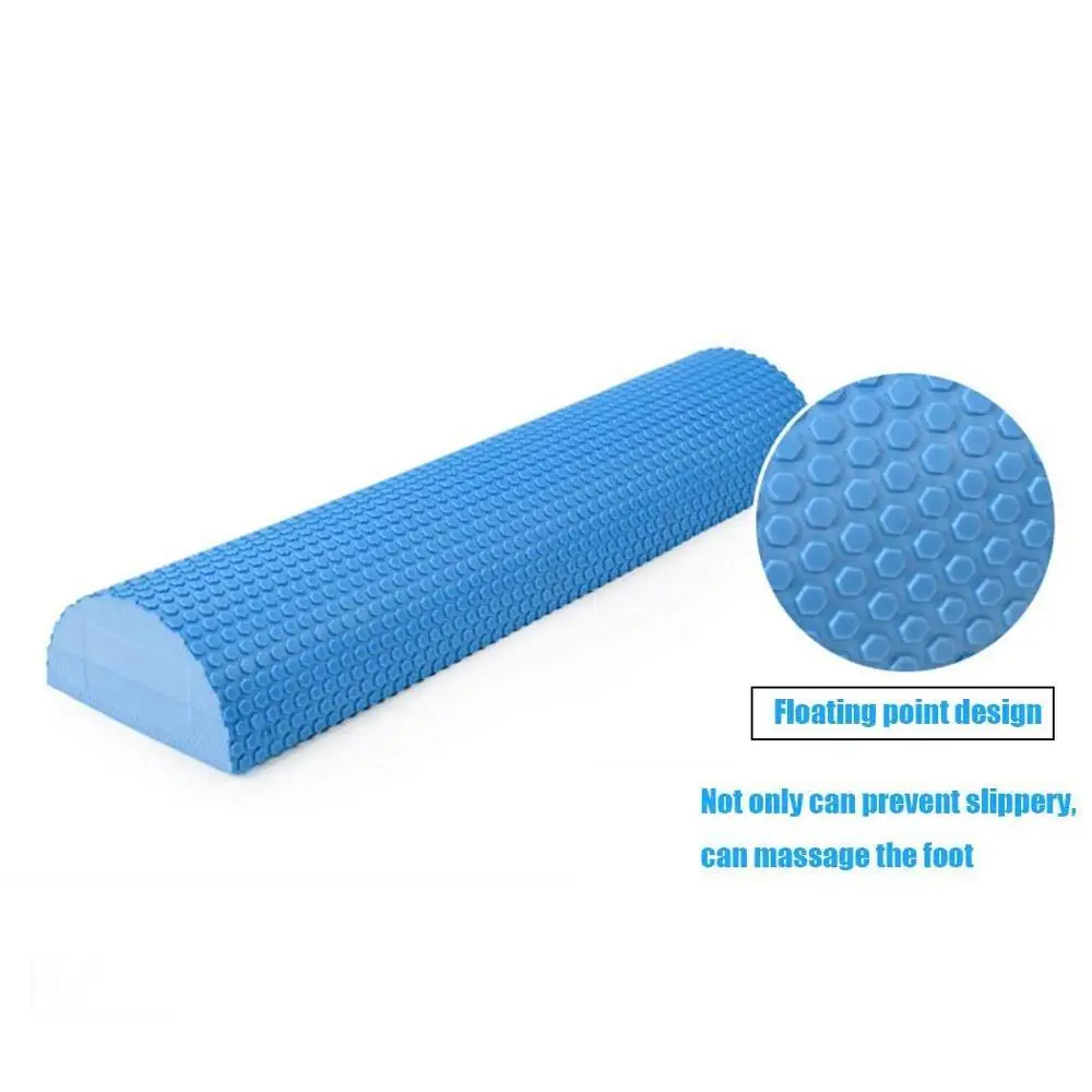 Rullo Yoga semicircolare EVA ad alta densità Fitness Balance Pad massaggio dei tessuti profondi Pilates Blocks con massaggio Floating Point