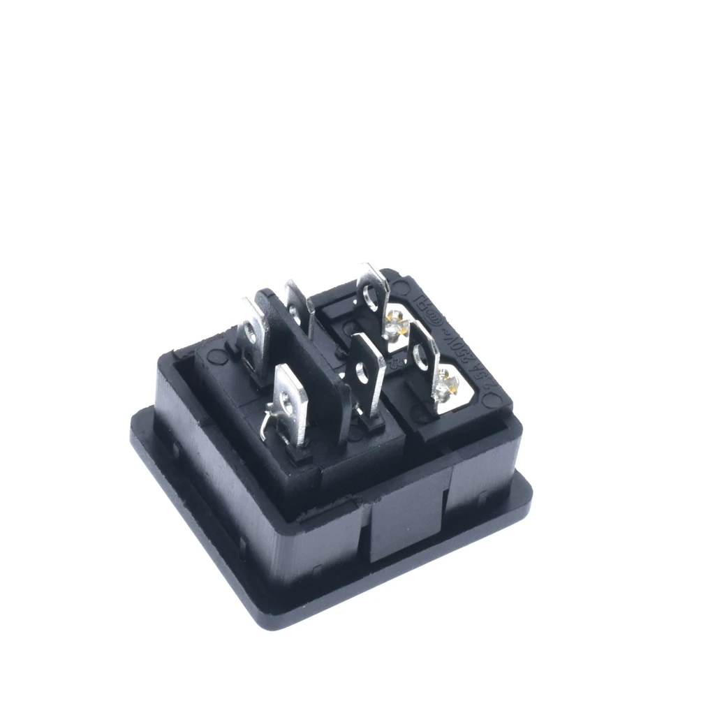 AC 2.5A 250V IEC 320 C8 Power Cord Inlet Socket receptacle With ON-OFF Red Light Rocker Switch for Computer Amplifier AC-5