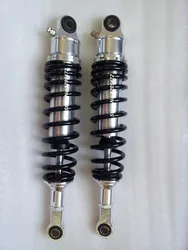 Universal 360mm Motorcycle 7mm spring nitrogen Rear Shock Absorber Suspension for honda yamaha suzuki silver chrome & Black