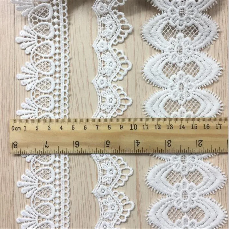 White Lace Fabric DIY Crafts Sewing Suppies Decoration Accessories For Garments Lace Trim