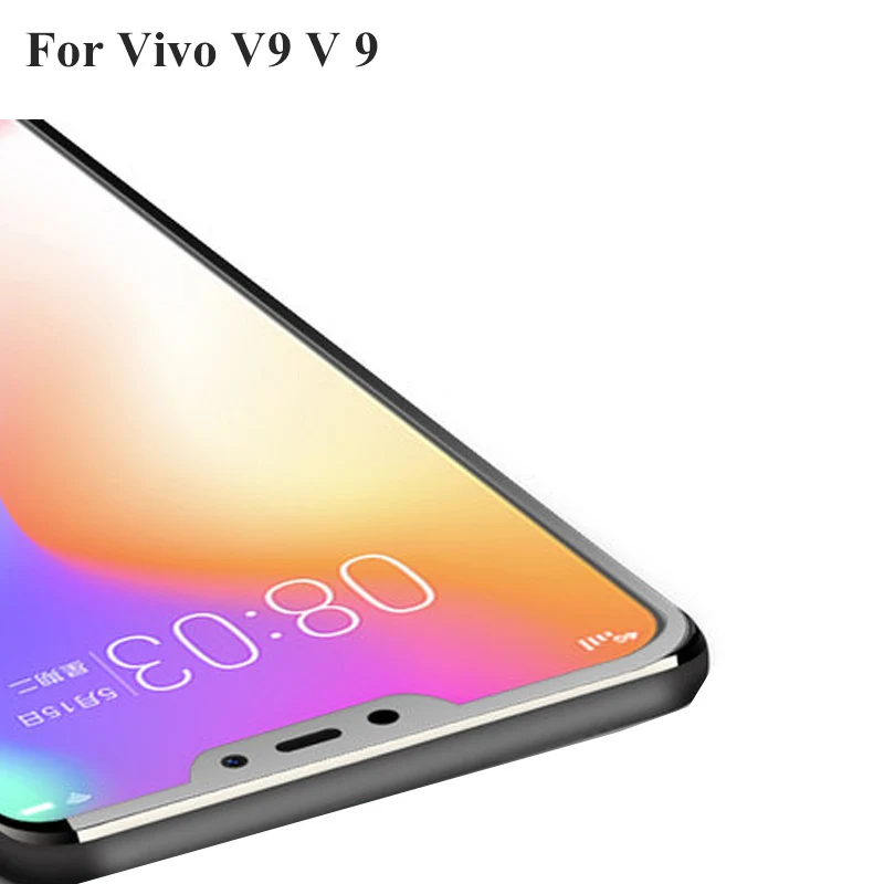 2PCS Ultra-Thin screen protector Tempered Glass For Vivo V9 V 9 full Screen protective For Vivo V9 V 9