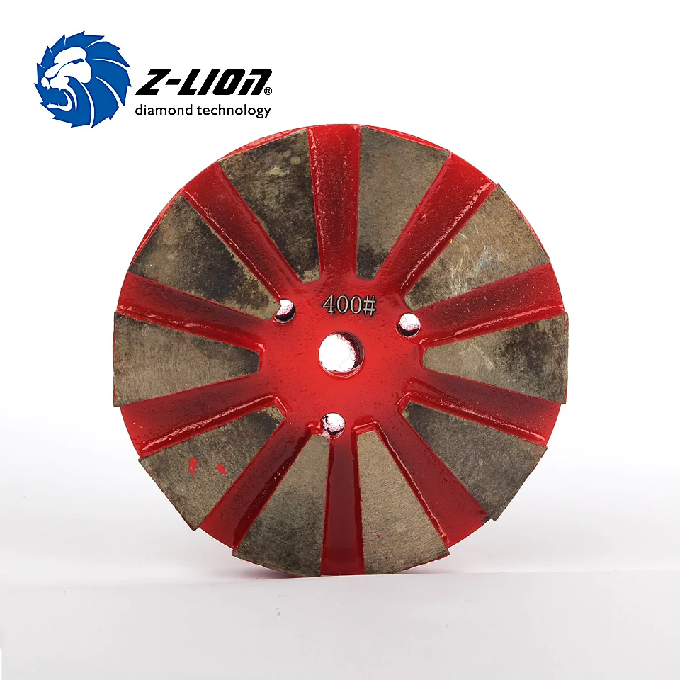 Z-Lion 4 Inch 100mm Metal Polishing Pads Diamond Concrete Grinding Pads For Marble And Concrete Floor Metal Bond Polish