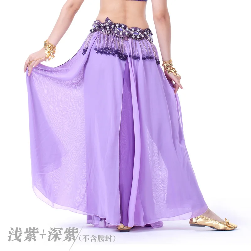 Ruoru Variopinta Sexy Danza Del Ventre Vestito Dal Pannello Esterno Chiffon Del Vestito di Pancia di Usura di Ballo Abito Zingara Costume di Bellydance 12 Abiti di Colore