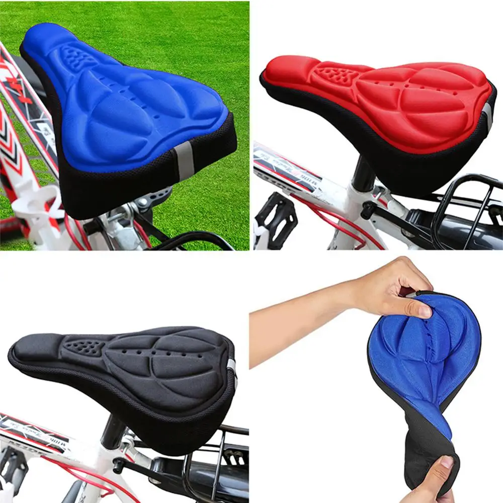 Cyrusher-3D Silicone Gel Saddle Cushion, Bicycle Road Bike Gel MTB Seat Cover