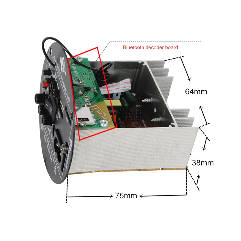 AIYIMA 30 واط بلوتوث مكبر للصوت مجلس 12 فولت 220 فولت أحادية مضخم الصوت دعم TF USB FM ل 5-10 بوصة باس المتكلم لتقوم بها بنفسك